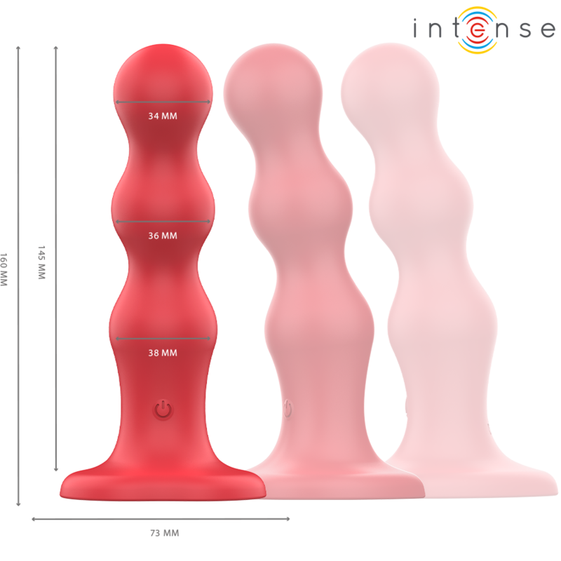 INTENSE - CODY VIBRADOR CON VENTOSA ROJO CONTROL REMOTO