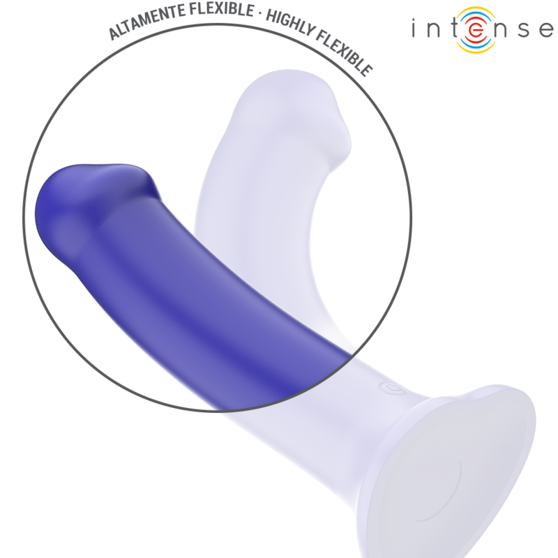 INTENSE - VICTORIA VIBRADOR CON VENTOSA 10 VIBRACIONES AZUL OSCURO CONTROL REMOTO