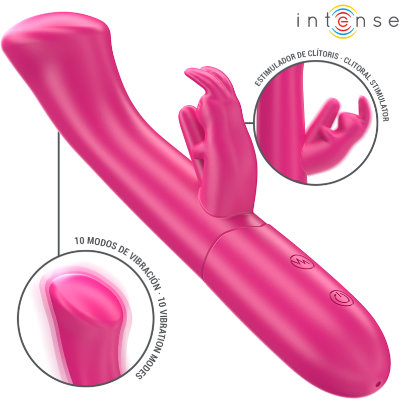 INTENSE - JULIETA VIBRADOR RABBIT 18,6 CM 10 VIBRACIONES ROSA