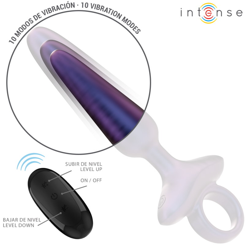 INTENSE - MARLON PLUG ANAL VIBRADOR MODELO 4 CONTROL REMOTO