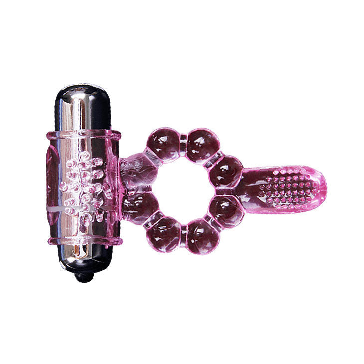 BAILE - ANILLO SILICONA 10 RITMOS LENGUA CON VIBRACION ROSA