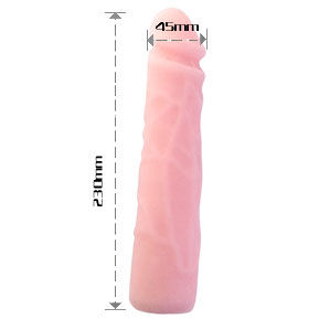 BAILE - DILDO SILICONA TACTO PIEL REALISTICO 23 CM