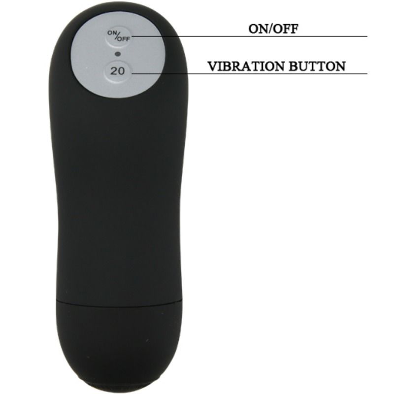 BAILE - BUTT PLUG ANAL CON VIBRACION NEGRO