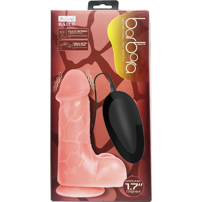 BAILE - VIBRADOR REALISTICO BARBARA NATURAL 22 CM