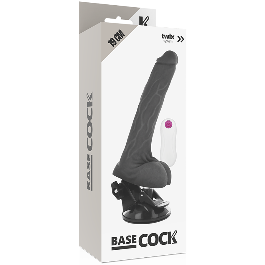 BASECOCK - VIBRADOR REALISTICO CONTROL REMOTO NATURAL 19 CM -O- 4 CM