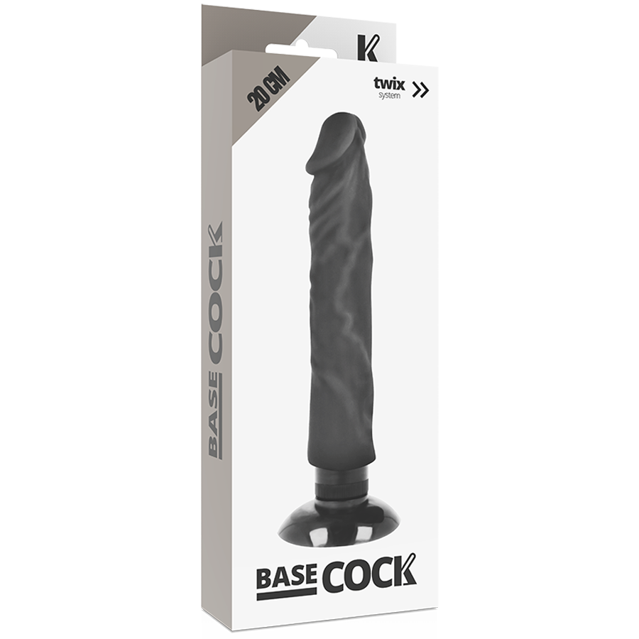 BASECOCK - VIBRADOR REALISTICO 2-1 NATURAL 20 CM -O- 4 CM