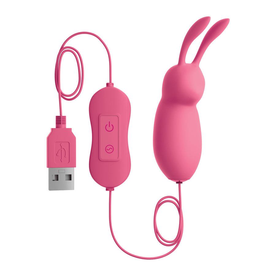 OMG - CUTE RABBIT VIBRADOR POTENTE ROSA USB