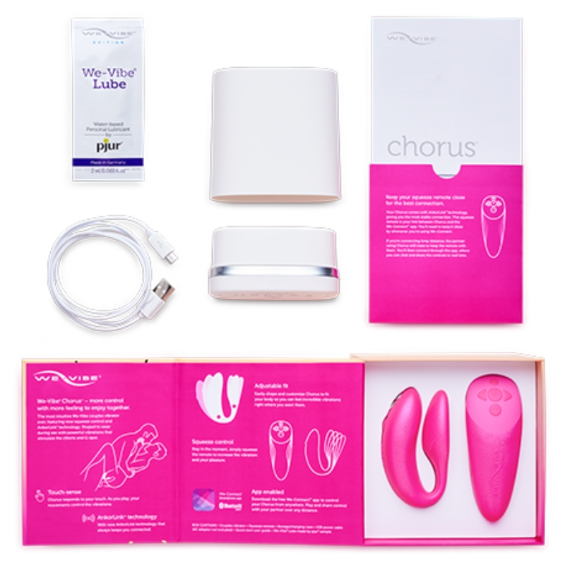 WE-VIBE - CHORUS VIBRADOR PAREJAS CON CONTROL SQUEEZE ROSA