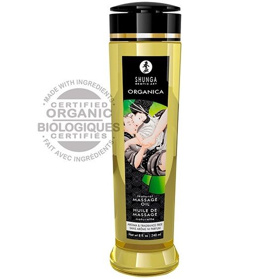 SHUNGA - ACEITE DE MASAJE ORGANICO NATURAL 240 ML