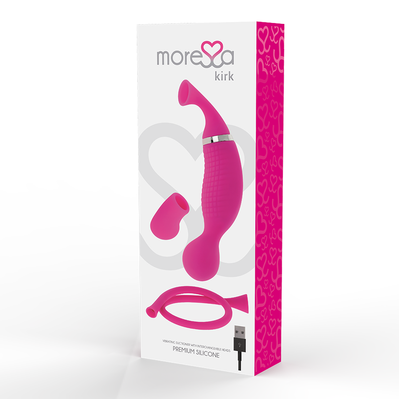 MORESSA - KIRK DUO SUCCIONADOR + MASAJEADOR MULTI PRESTACIONES PREMIUM SILICONE RECARGABLE